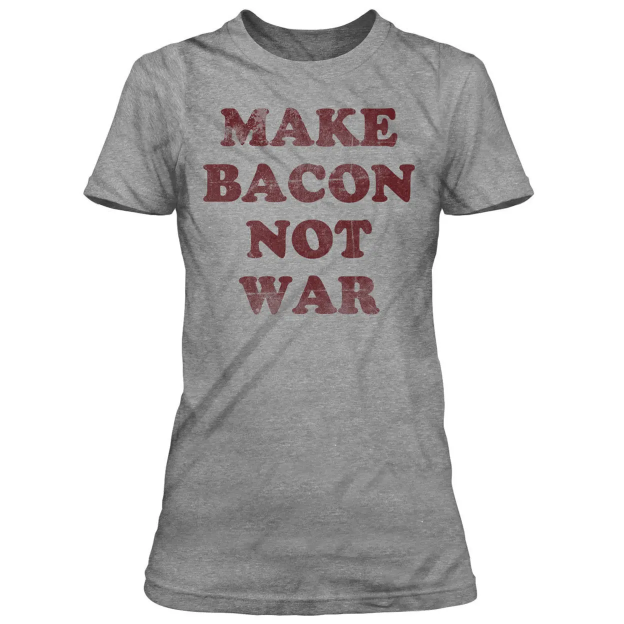 Футболка с надписью Make Bacon Not War|Мужские футболки| |