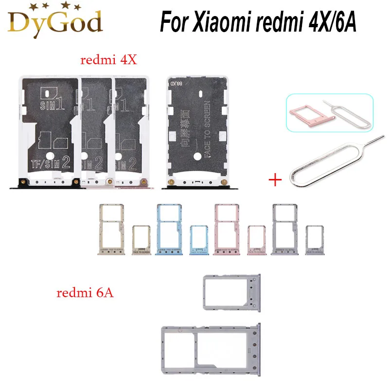 Держатель слота для SIM-карты Xiaomi redmi 4X адаптер ремонтные аксессуары 6A с