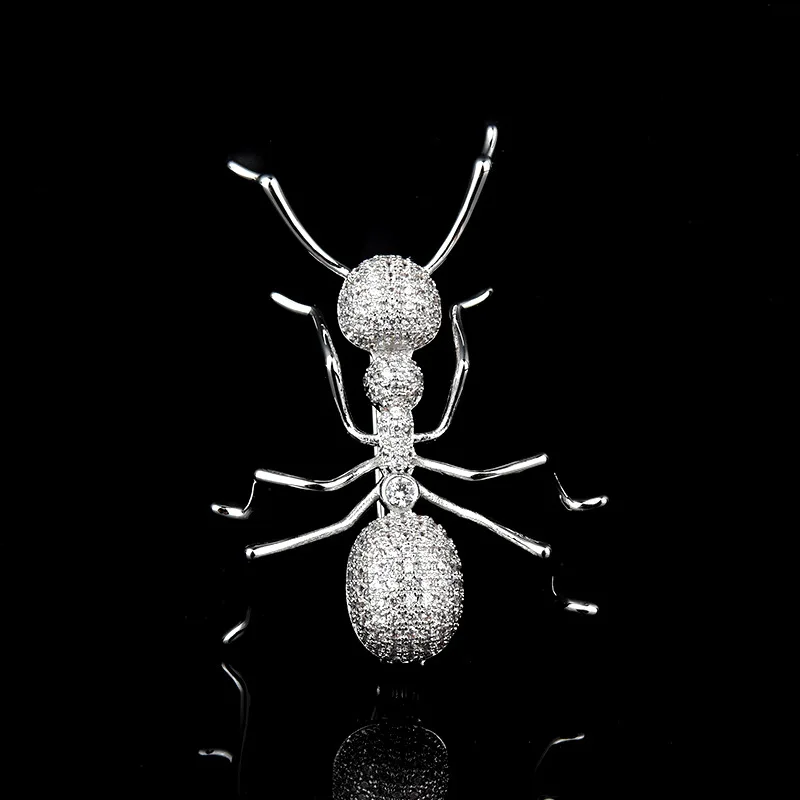 Модная брошь Муравей из циркона Женский высококачественный костюм корсаж