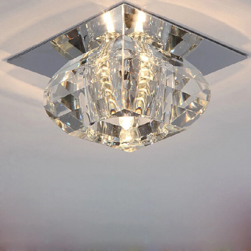 

Modern Crystal Ceiling Lamp For Balcony Decorative LED Light Fixture For Living room ceiling lights bathroom led