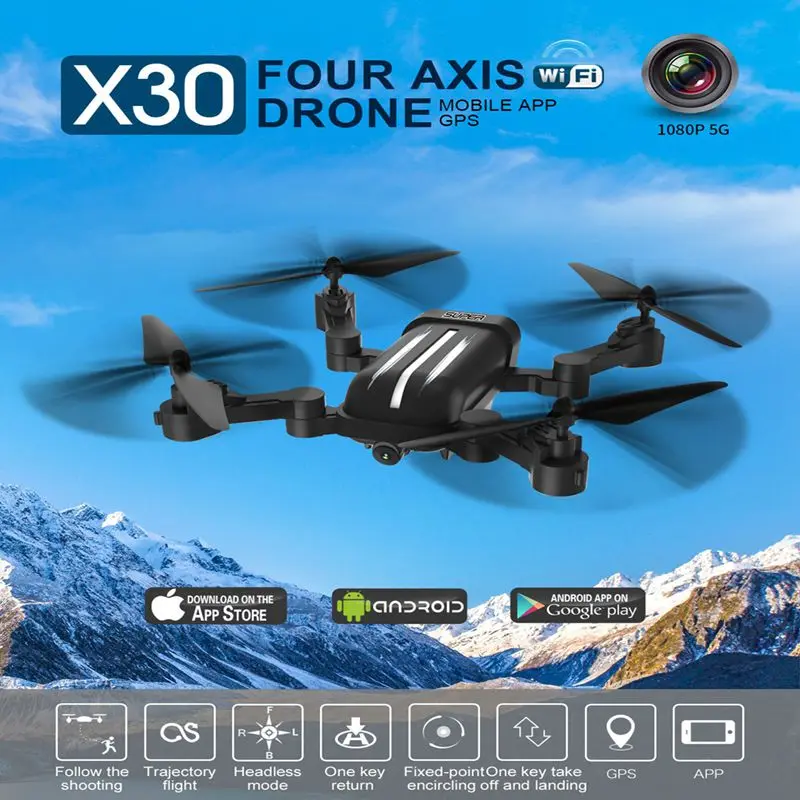 Новый BAYANGTOYS X30 Радиоуправляемый Дрон GPS 5G Wi Fi 1080 P с видом от первого лица 8MP HD
