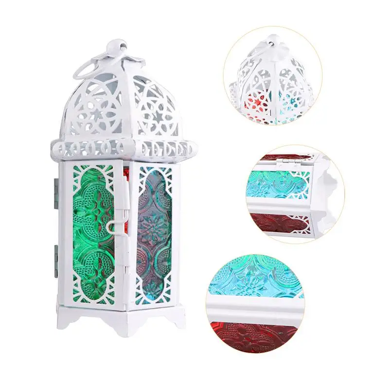 Retro Style Hollow Iron Windproof Candlestick Wall Decoration Home Candle Holder Party Decor Lantern | Дом и сад