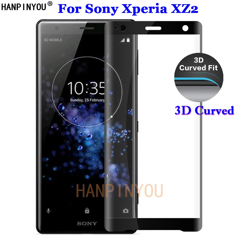 

For Sony Xperia XZ2 H8216 H8266 H8276 H8296 5.7" 3D Full Coverage Curved Tempered Glass 9H Premium Screen Protector Film