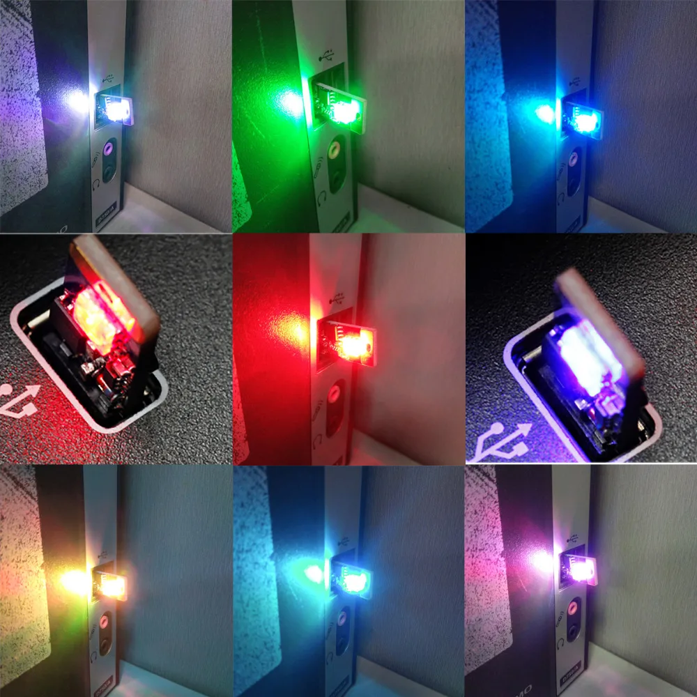 Автомобильная USB Светодиодная музыкальная лампа с регулируемой яркостью Atmospher