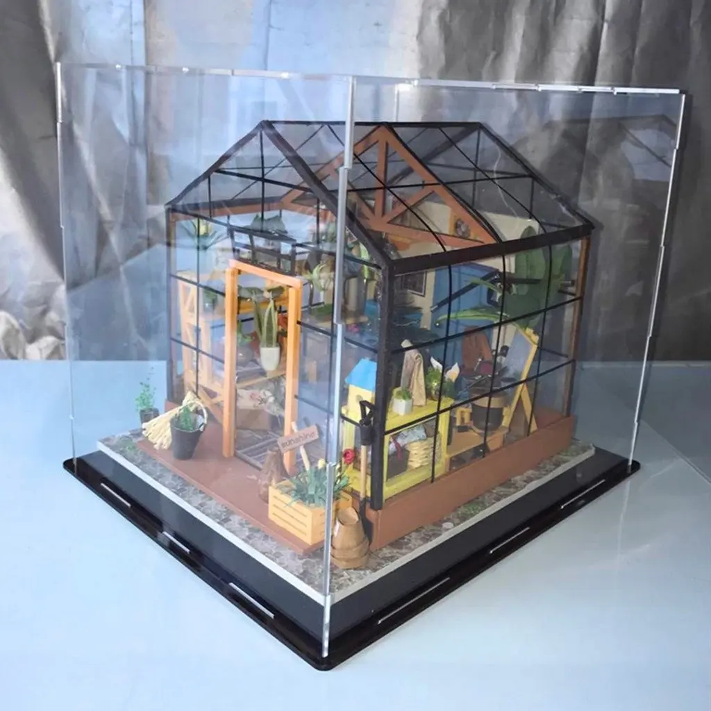 12 5x12 5x23 см акриловая витрина Пылезащитная выставочная для фигурки 3D моделей