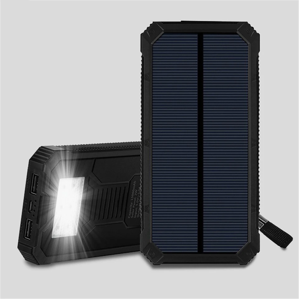 Солнечный напудренный фонарик 5V 1A power bank фонарь высокой яркости наружного