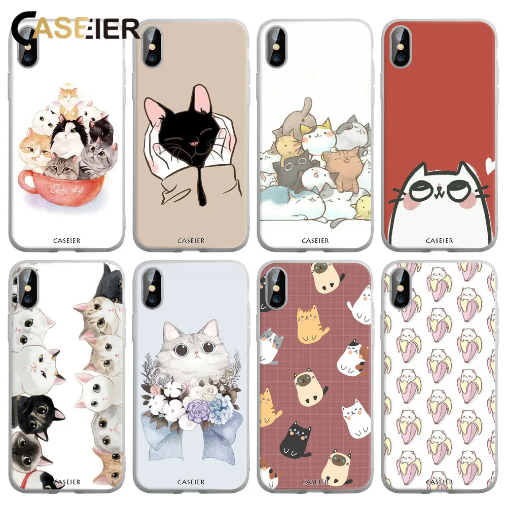 Чехол для телефона CASEIER Cute Cat Redmi 6A Note 7 6 5 Plus Pro Xiaomi 8 Lite A1 5X A2 6X матовый чехол Fundas| |