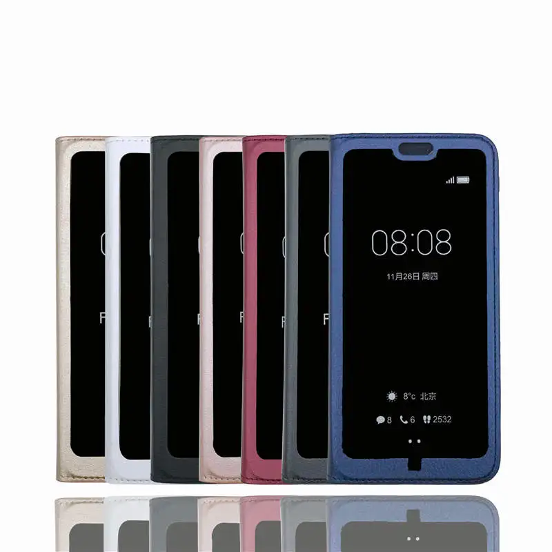Чехол для Xiaomi Mi 8 чехол lite откидной из искусственной кожи с полным окошком Mi8