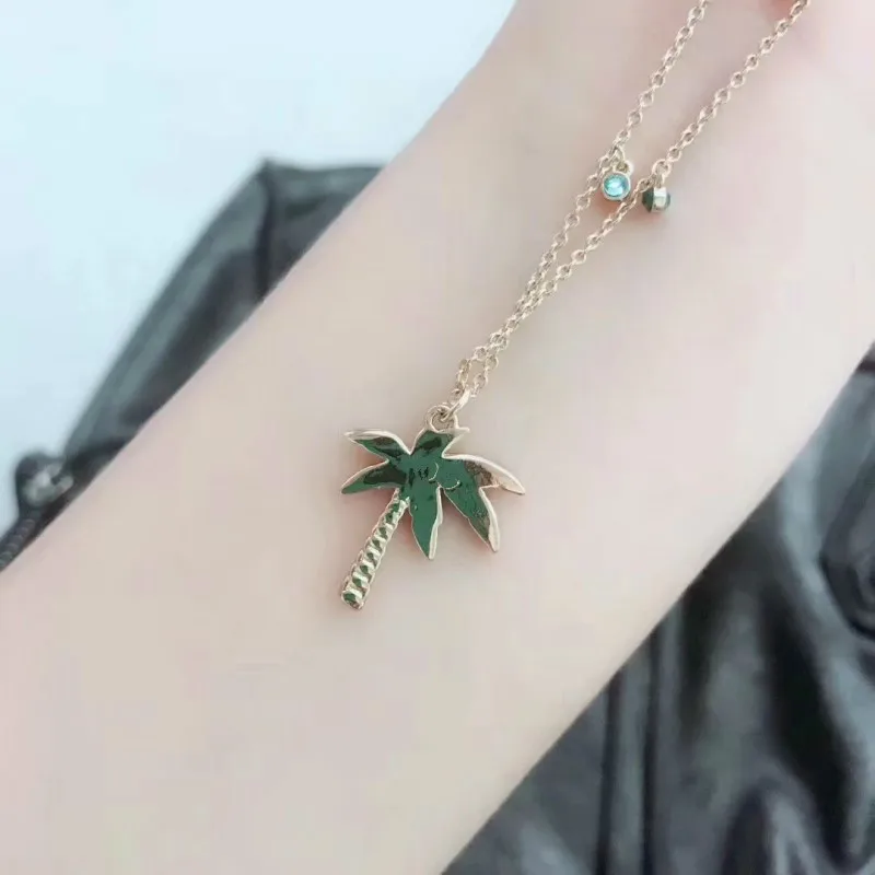 Классический кокосовое дерево ожерелье для кулон дружбы ключицы цепи женские