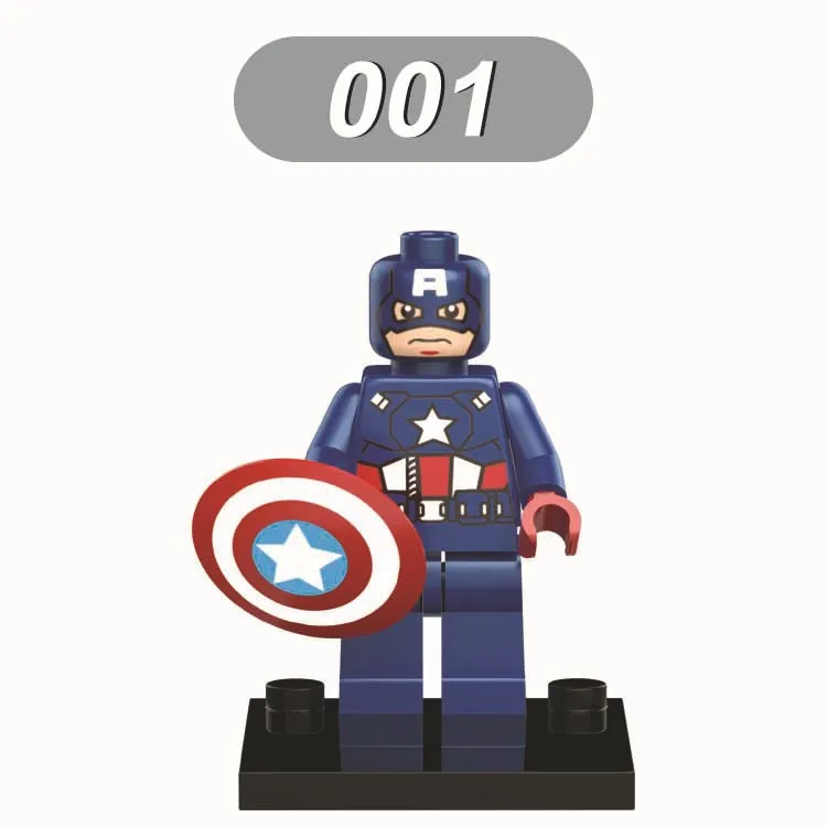 Супергерои marvel фигурки Капитан Америка Халк Человек паук Железный человек LEGOINGLYS