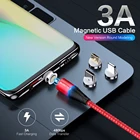 Магнитный кабель FLOVEME 3A Micro USB Type C для iPhone XS, 1 м, магнитный кабель для быстрой зарядки для Samsung, Xiaomi, кабель Micro USB Type C