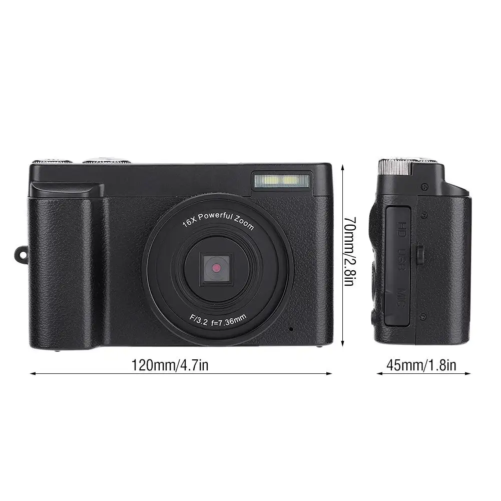DC101 DV видеокамера HD 1080P 24MP 16X зум Цифровая мини DSLR Камера сумка для
