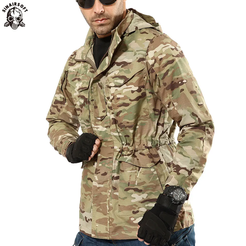 SINAIRSOFT Outdoor Archon Tactical Trench Men Coat Designer Military Waterproof M65 Trench Coat Men Windproof Hunting