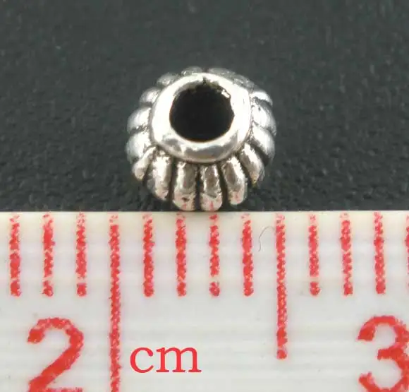 DoreenBeads 300 шт серебряный цвет маленький фонарь прокладки бусины фурнитура 4x4 мм
