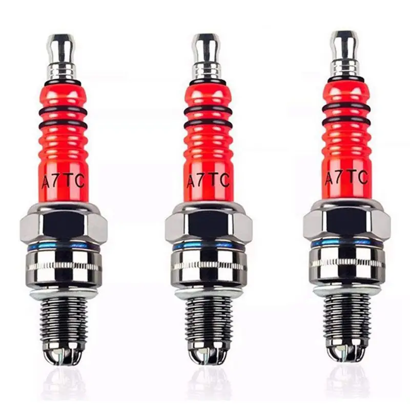 

3 шт. A7TC, тройной электрод для GY6 50 cc 70cc 90 cc 110cc 125 cc 150cc ATV Dirt мотоциклы; Скутеры & Kazuma Roketa Sunl Taotao Ba