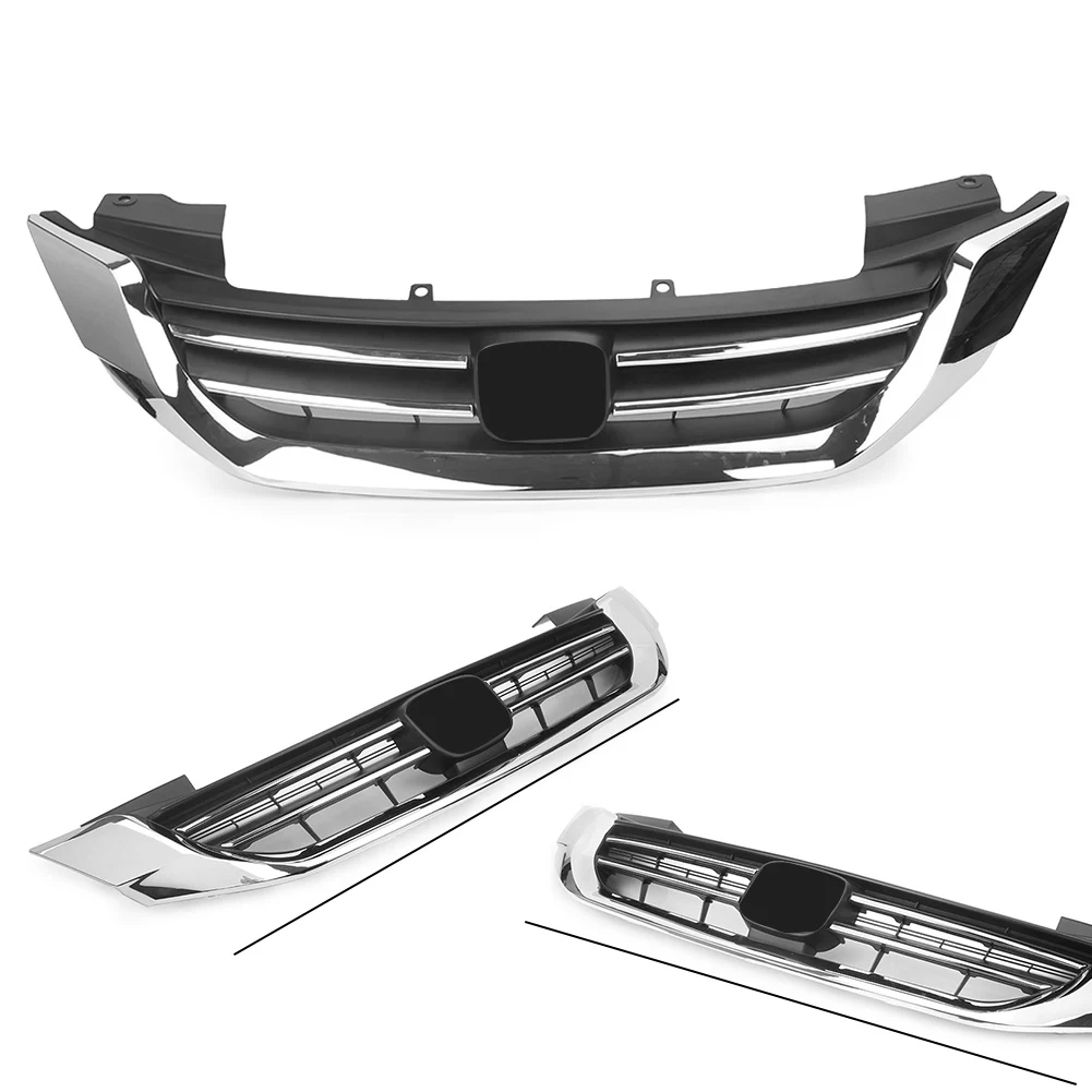 

Car Front Radiator Grille Upper Grill For Honda 2013 2014 2015 Accord ABS Plastic Chrome
