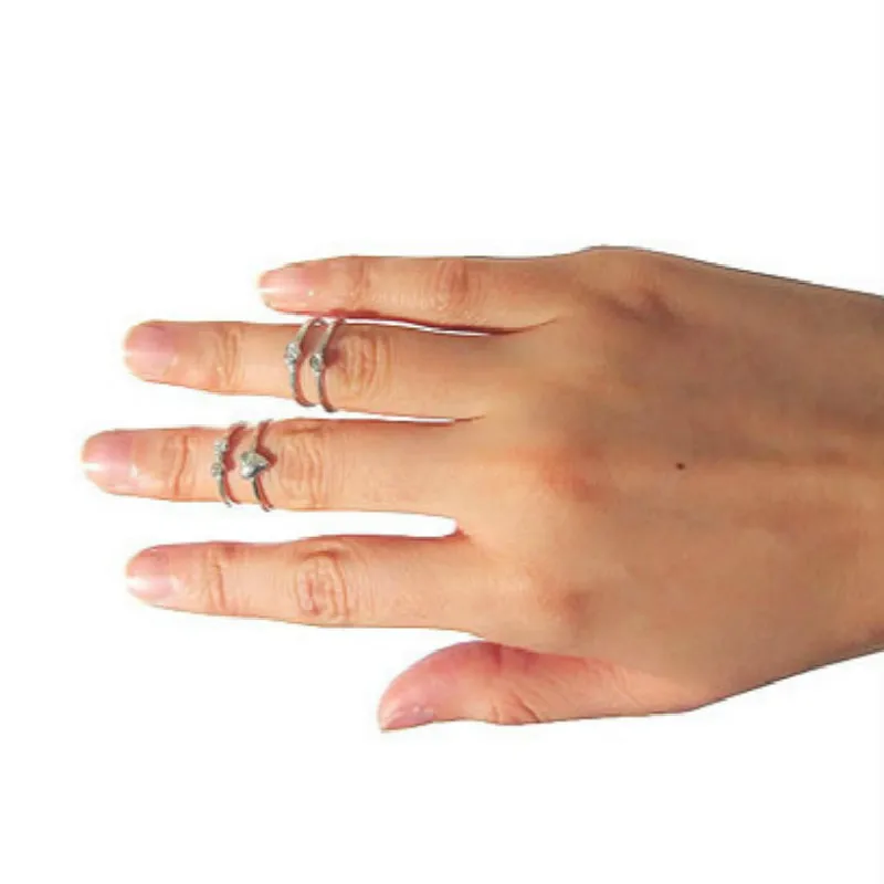 

Beadsnice Fine Sterling Silver Knuckle Bezel Jewelry Findings Personalized Stackable Handmade Wedding Bands Rings For Women