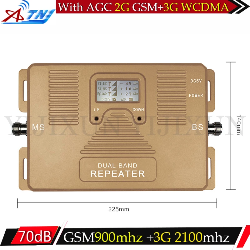 ATNJ GSM 3g репитер двухдиапазонный 900 МГц 2100 W CDMA UMTS Repetidor усилитель сигнала антенны 2G