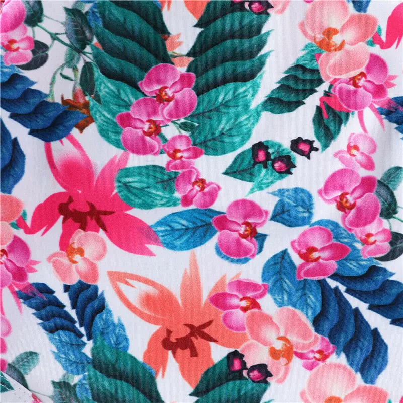 Новинка лета 2019 боди с длинными рукавами и цветочным рисунком для новорожденных