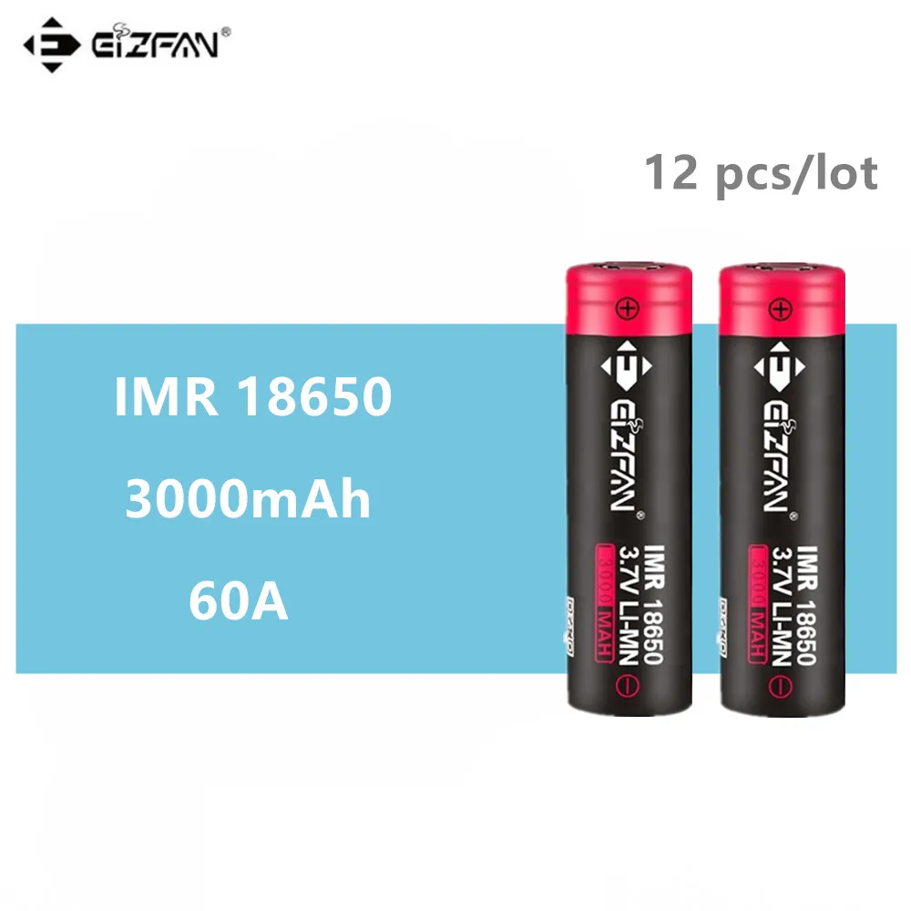 EIZFAN IMR 18650 3000 мАч 60A EFAN аккумуляторная батарея для SMOK Eleaf Vaporesso Wismec Voopoo Drag Ijoy Kangertech Vape
