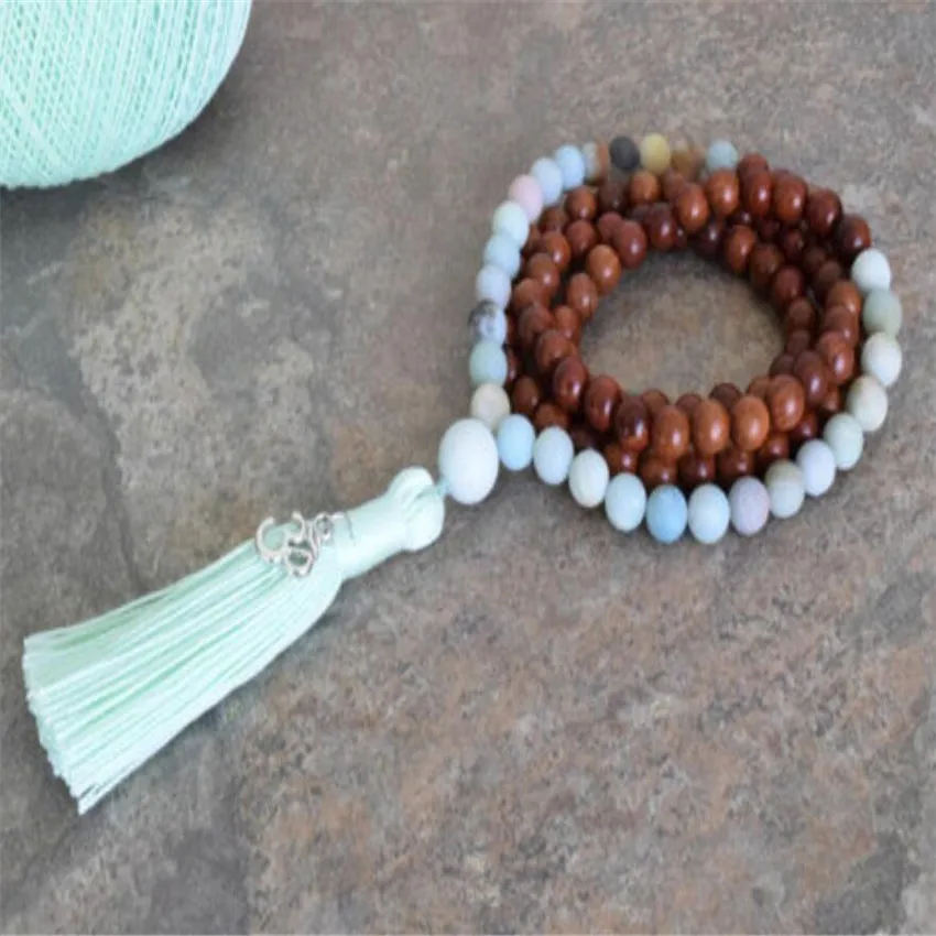 6 мм амазониевый браслет из сандалового дерева spirituality Sutra mala Fancy Lucky буддизм вены