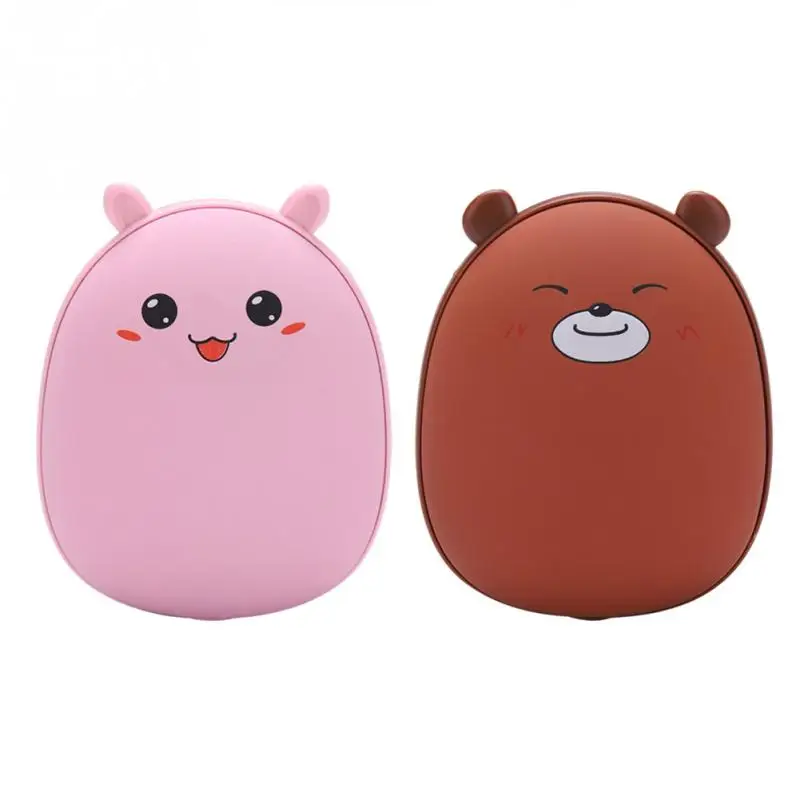 Портативный USB Перезаряжаемый обогреватель рук с мультяшными животными мини