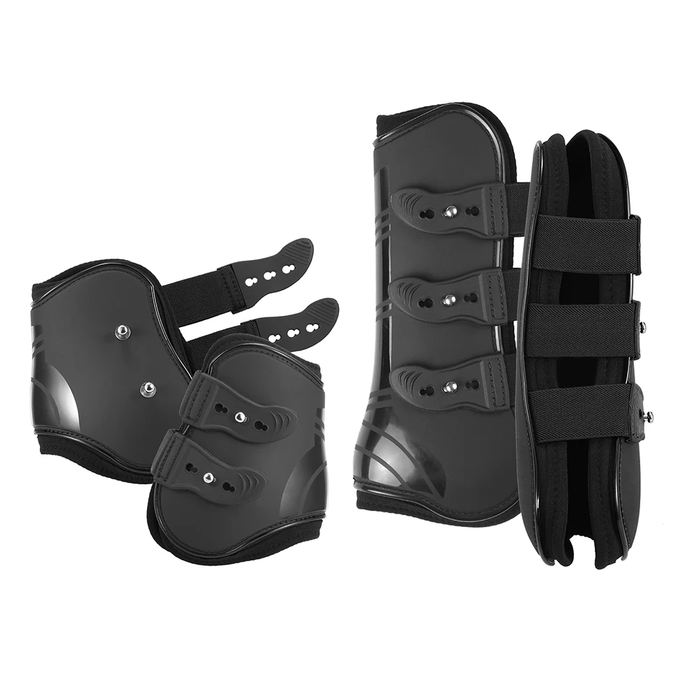 

Adjustable Horse Front Hind Leg Boots Equine Hind Front Leg Guard Equestrian Tendon Protection Horse Hock Brace Leg Boots