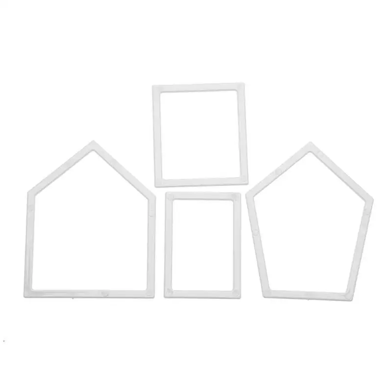 4 шт. форма дома резак пластиковый торт печенье украшения Плесень Sugarcraft плесень |