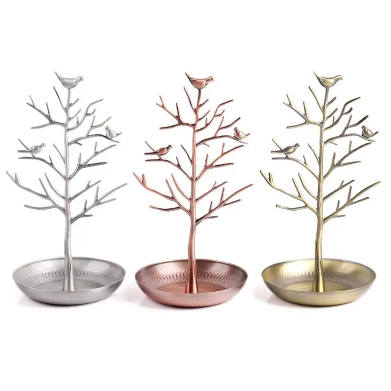 Птица подставка в виде дерева ювелирные изделия серьги ожерелье держатель