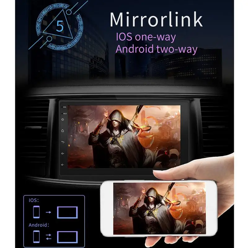 Все-в-одном машины Android 8 1 16G памяти 7-дюймовый Сенсорный экран HD Автомобильный