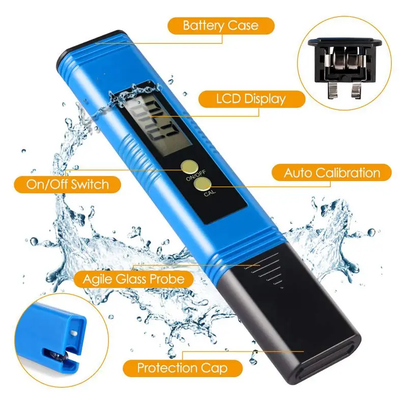Digital Ph Meter 0.01 High Accuracy Pocket Size Tester With ATC 0-14 Measurement Range For Household Drinking Water | Дом и сад
