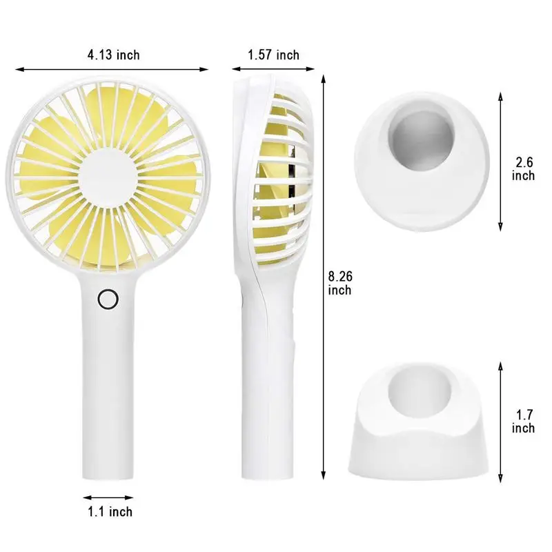 Портативный вентилятор USB Ручной личные вентиляторы перезаряжаемый ручной с