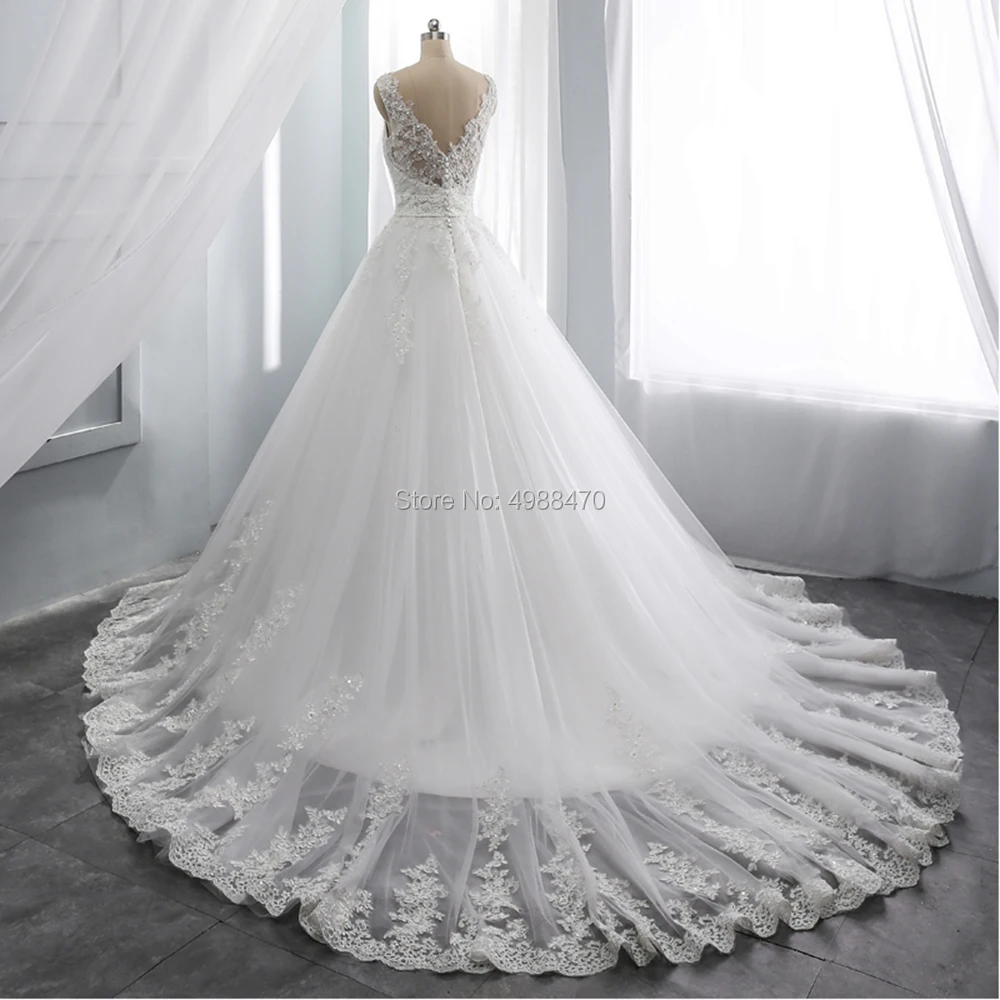 Robe De Mariee, бальное платье принцессы, свадебное платье-бохо, сексуальный v-образный вырез, аппликация, свадебные платья, свадебное платье, Vestido De Novias