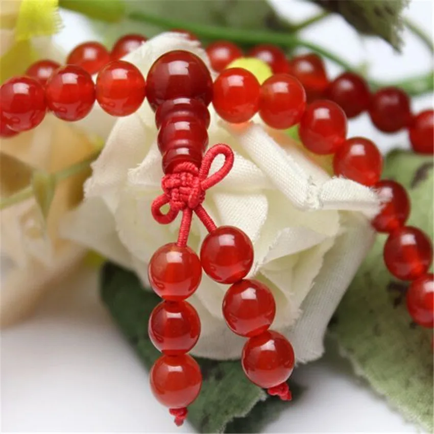 6mm Red Necklace mala Lucky men natural pray Hot Bless Handmade Meditation Sutra Multicolor Healing Buddhism | Украшения и