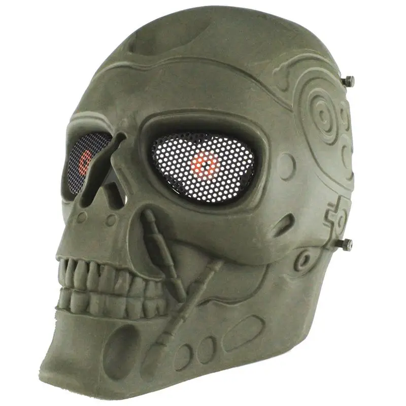 Пейнтбольная маска MUMIAN Terminator на все лицо Спортивная пластиковая тактическая для