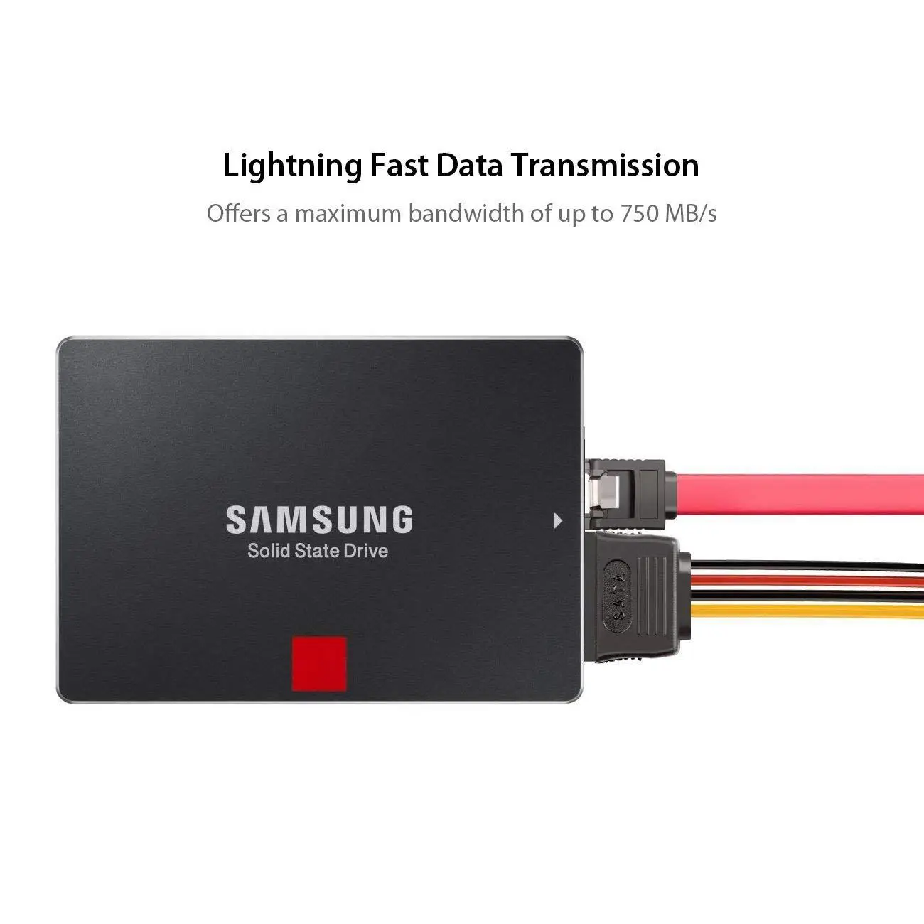 Соединительные кабели для жесткого диска SSD/SATA III (1x4 Pin к двойному 15 SATA кабель