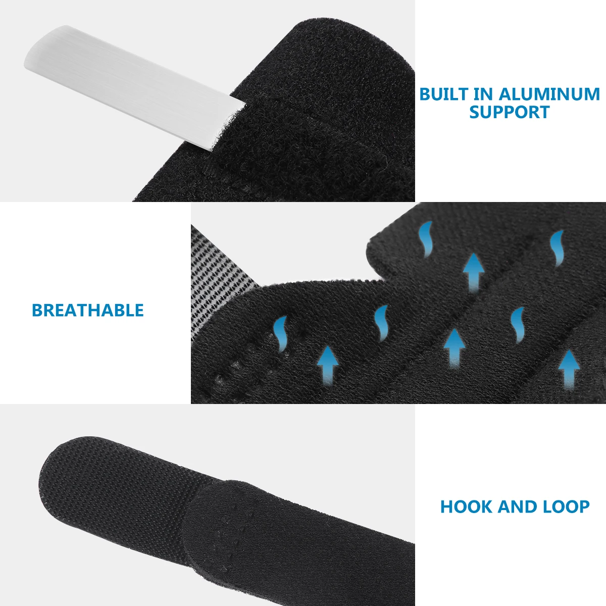 1 шт. защитный фиксирующий пояс для пальцев с крючком и петлей среднего