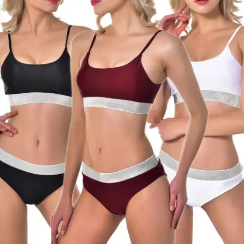 Женский сексуальный комплект из 2 предметов бикини лоскутный купальник с