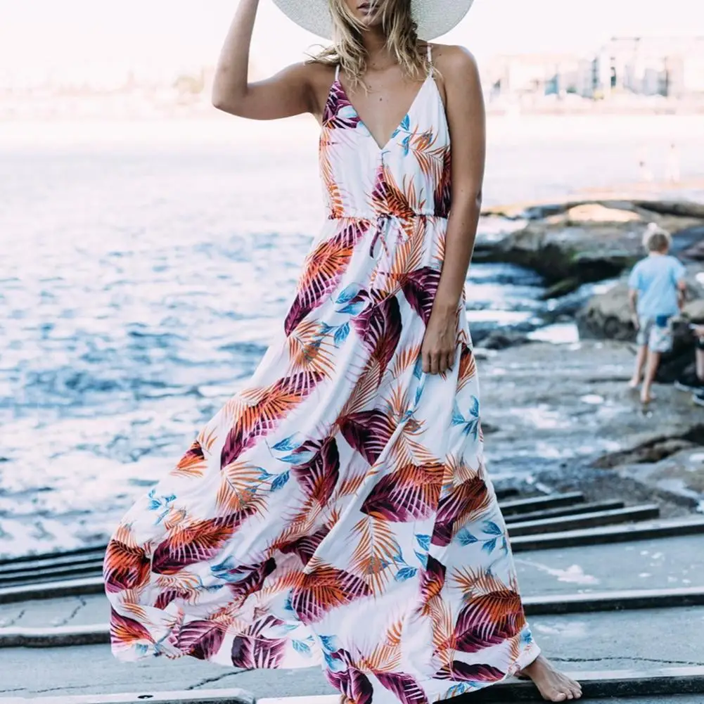 Женское богемное летнее праздничное пляжное платье модель 2019 года женский