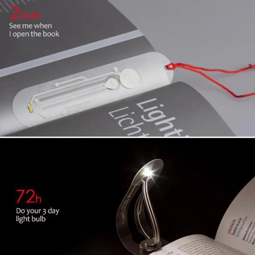 Мини креативная Гибкая Закладка форма комнаты белый ночник 0 25 Вт 5 г светодиодная