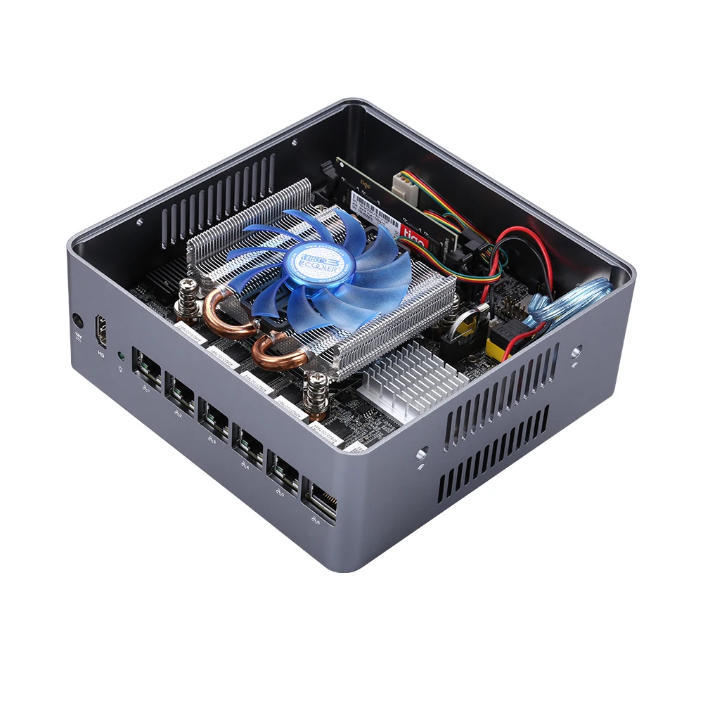 Бесплатная доставка Qotom Q600G6 Pfsense брандмауэр маршрутизатор w/7th 6th Gen процессор (LGA1151)