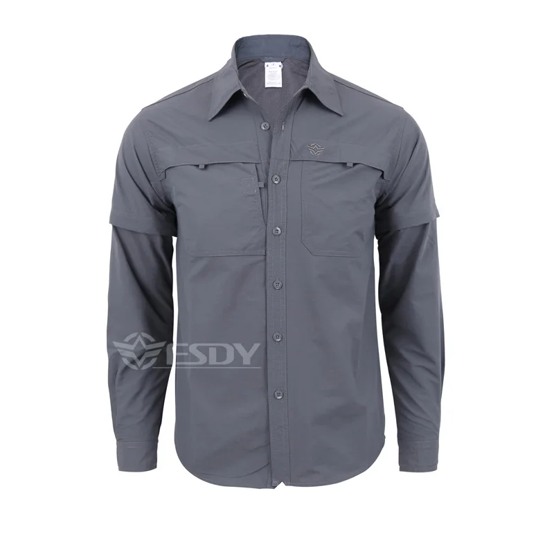 Городская тактическая рубашка повседневная камуфляжная Съемная быстросохнущая