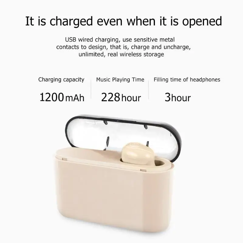 ALLOYSEED X8 беспроводные Bluetooth наушники мини стерео музыкальные свободные руки