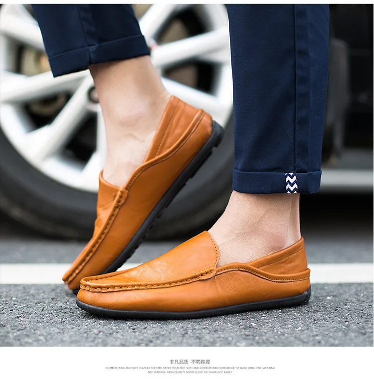Zollrfea Men Casual Shoes Leather Loafers Flats 2019 Moccasins Soft Slip On For Driving Male | Обувь