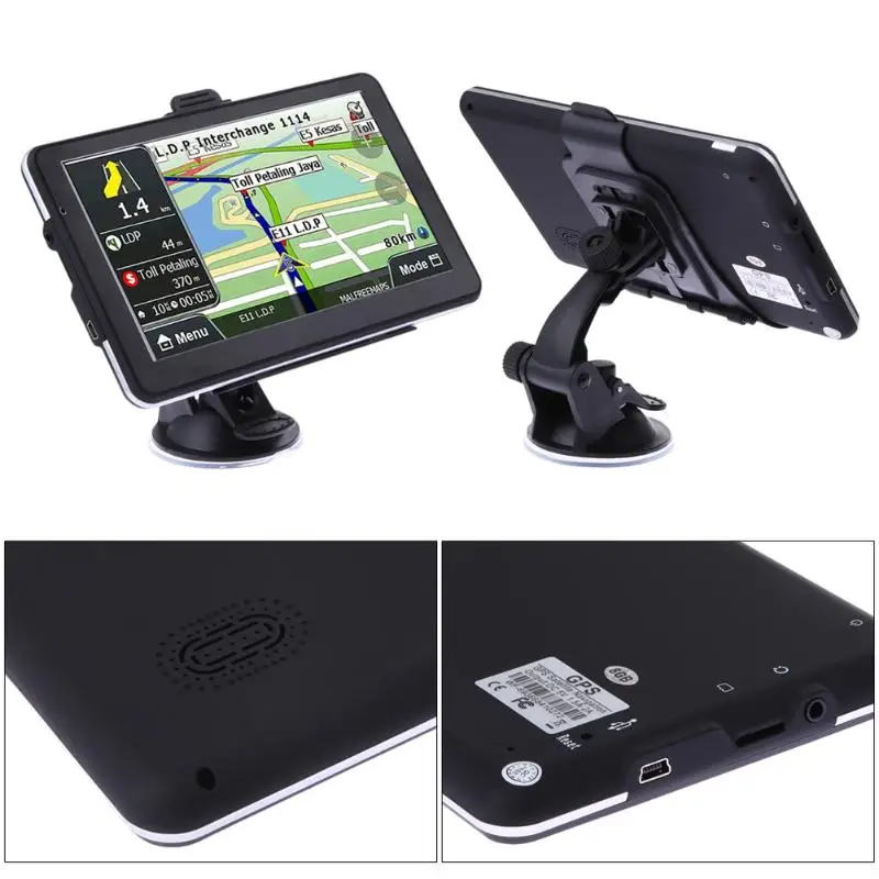 7 дюймов HD Автомобильный грузовик gps навигатор 800 МГц FM/8 ГБ/DDR карты
