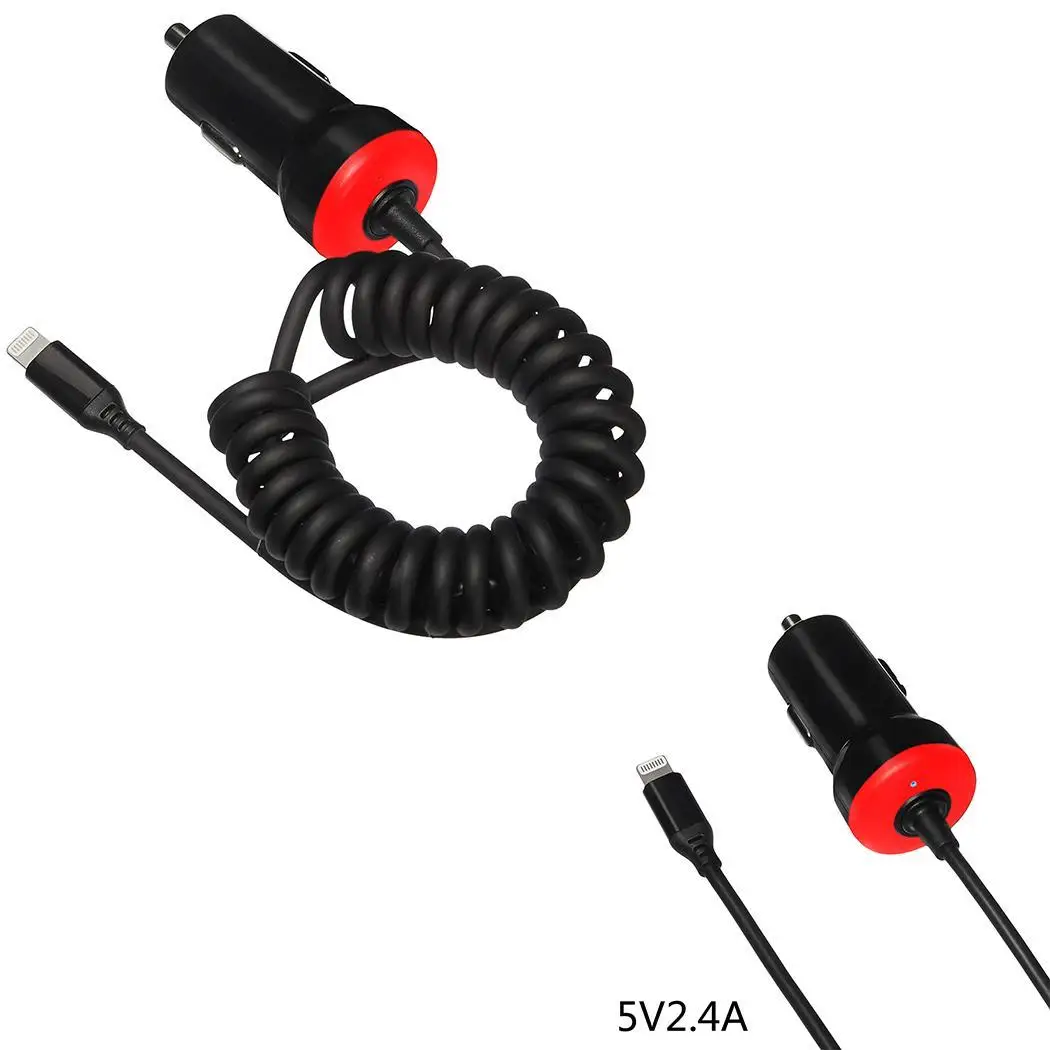 High Speed USB Universal Car Charger For Phone Mobile DC5V 2.4A DC12-24V Black White 0.056kg | Мобильные телефоны и