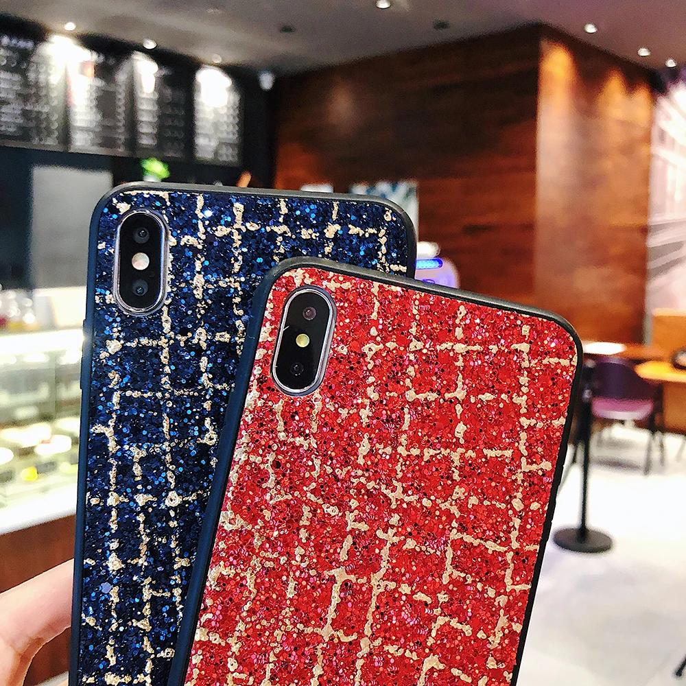 Роскошный блестящий чехол KISSCASE для iPhone 7 8 6 6s plus 5 5S SE сетчатый X XS MAX XR задняя крышка