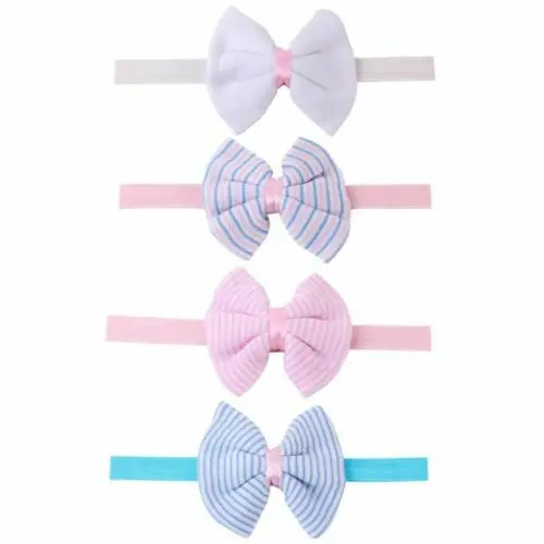 Женский ободок для волос с бантом из хлопка 4 шт. | Детская одежда и обувь