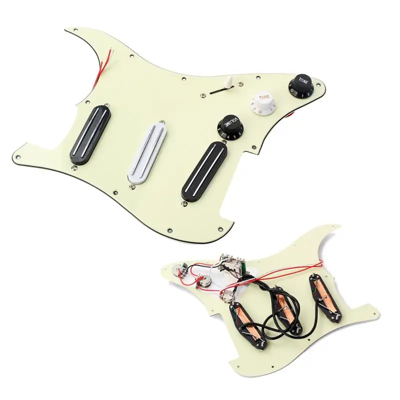 SSS Prewired загружено Pickguard и 3 Двойная подставка пикапы сборки набор с объем скорость
