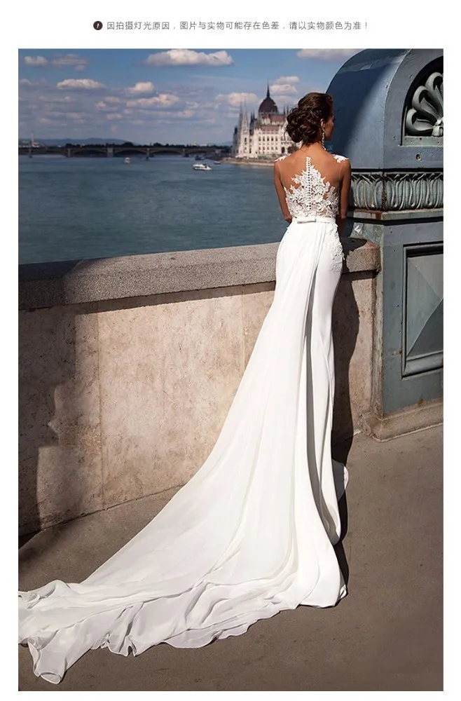 Vivian's Bridal 2018 пляжное свадебное платье Русалочки сексуальное иллюзионное